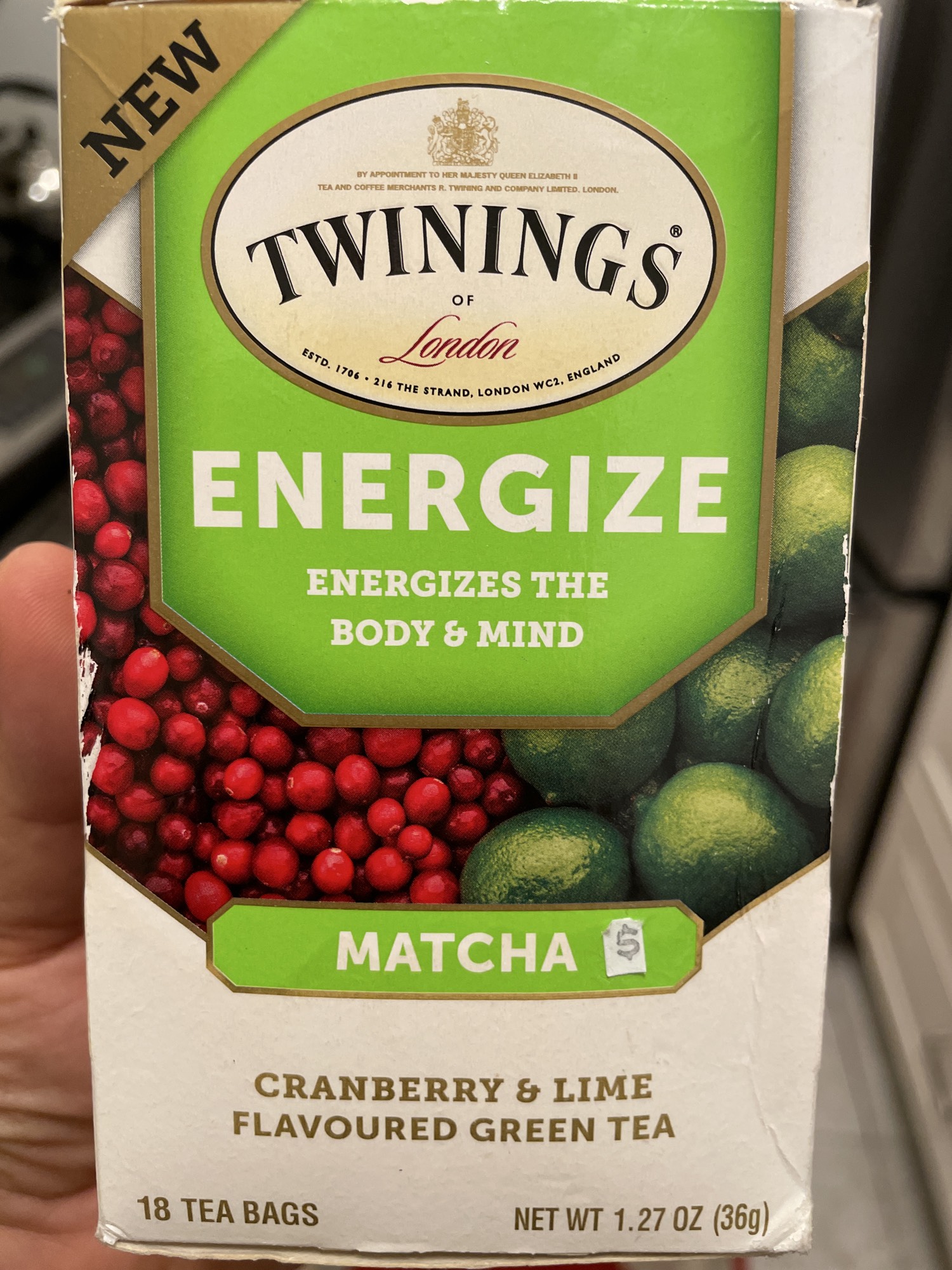 Energize Matcha Cranberry & Lime