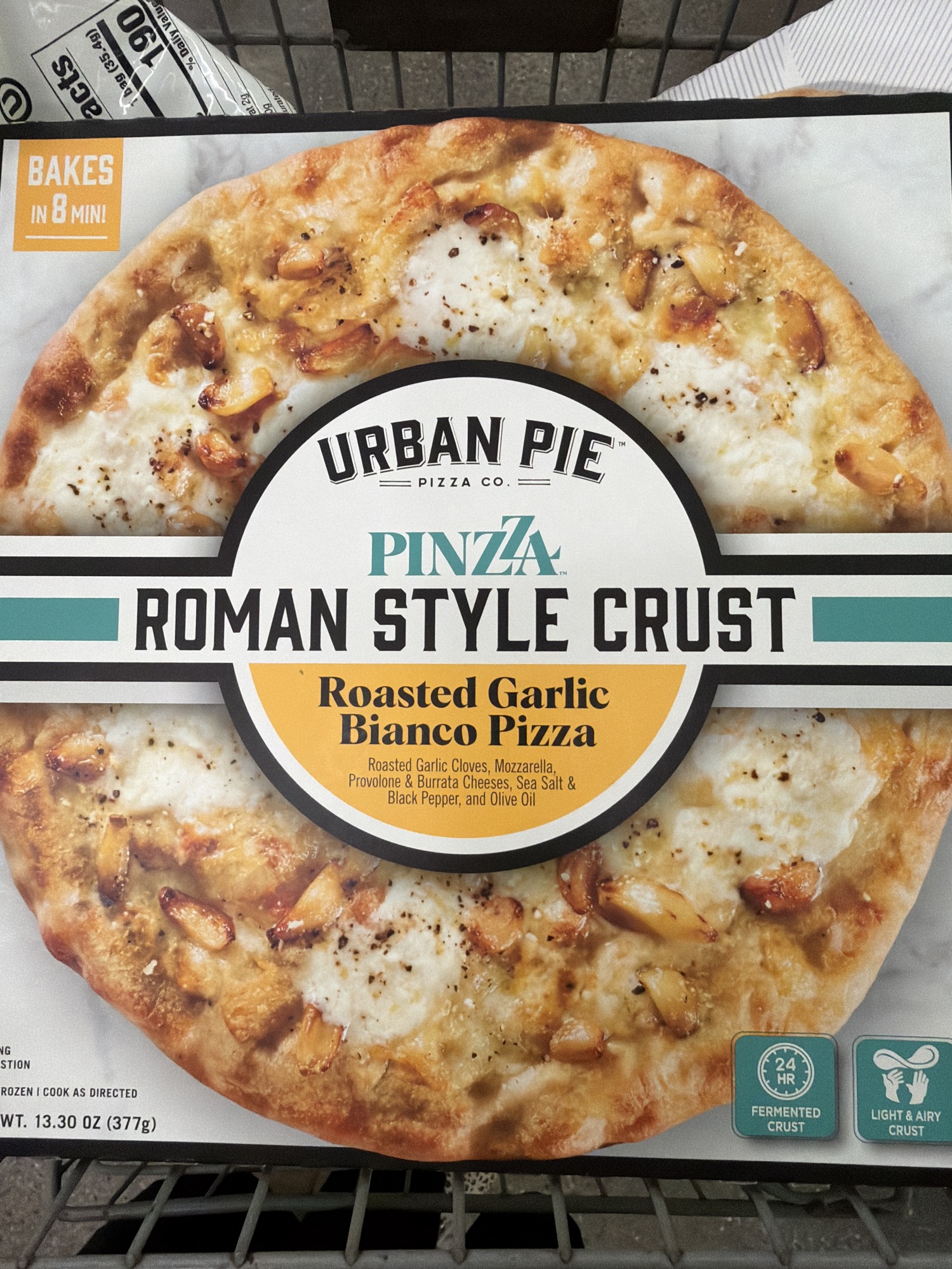 Roman Style Crust Roasted Garlic Bianco Pizza