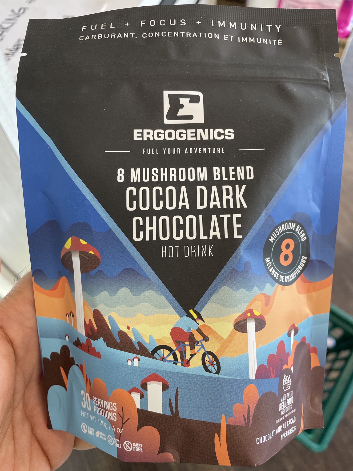 8 Mushroom Blend Cocoa Dark Chocolate Hot Drink