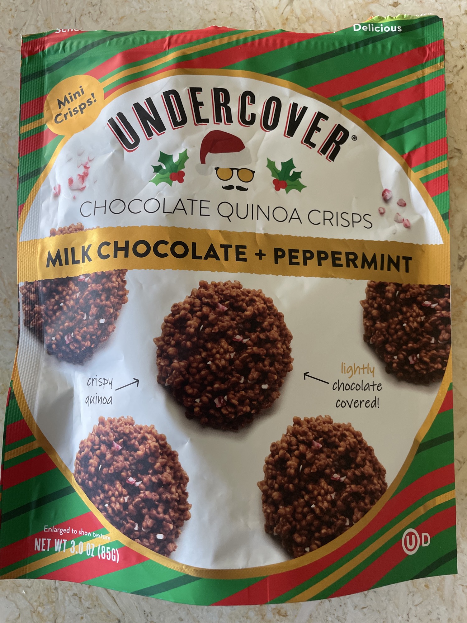 Chocolate Quinoa Crisps Milk Chocolate + Peppermint