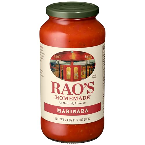 Rao's Homemade Marinara Sauce, 24 oz, All Purpose Tomato Sauce, Pasta Sauce, Carb Conscious, Keto Friendly, All Natural, Premium Quality, With Italian Tomatoes & Olive Oil