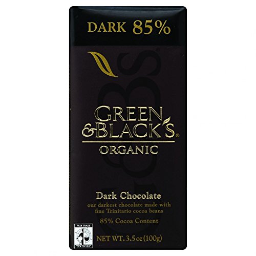 Green and Black's Organic Chocolate Bars Dark Chocolate 85 Percent Cacao Bars, 10 Count
