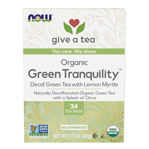 NOW Foods Give a Tea® Organic Green Tranquility Blend, 24 bags