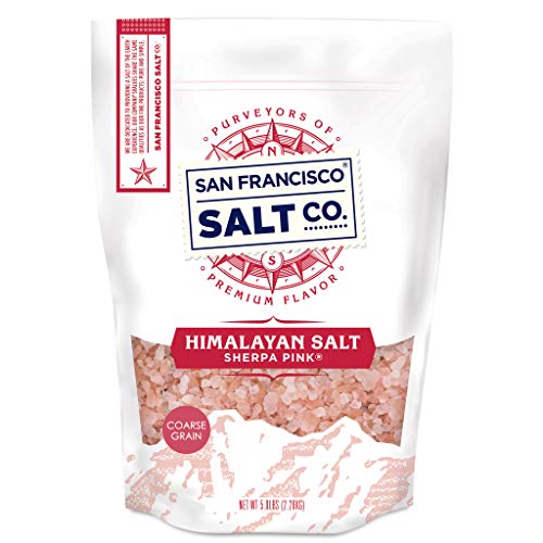 Sherpa Pink Himalayan Salt – Coarse Grain, 5 lbs. | All-Natural, Gluten-Free, No Additives | Perfect for Everyday Cooking & Recipes, Ideal for Grinders & Salt Mills