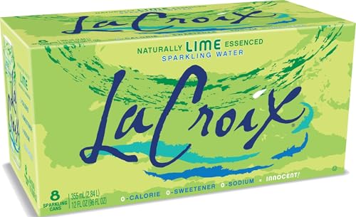 La Croix Sparkling Water, Lime, 12 Fl Oz (pack of 8)