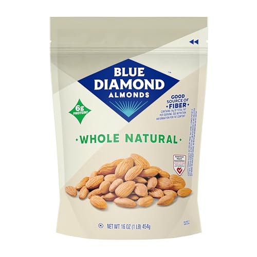 Blue Diamond Almonds, Raw Whole Natural, 16 Ounce