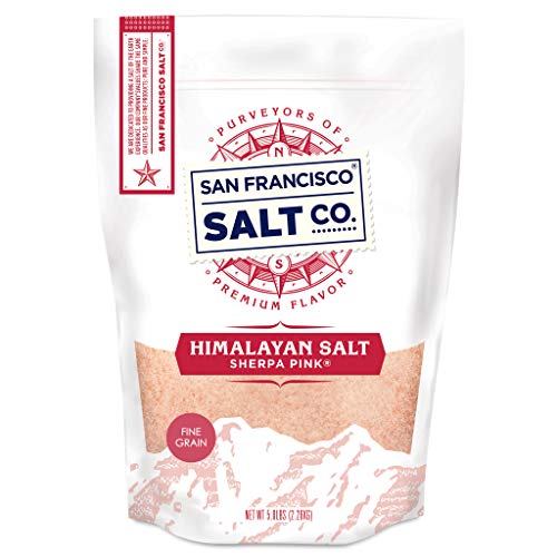 Sherpa Pink Himalayan Salt – Fine Grain, 5 lbs. | All-Natural, Gluten-Free, No Additives | Perfect for Everyday Cooking & Recipes