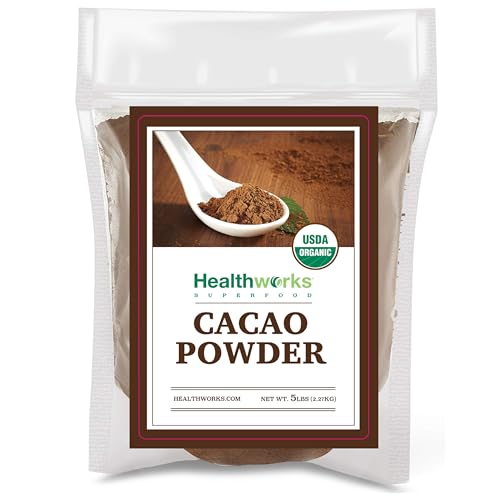 Healthworks Superfoods Organic Cacao Powder 5 lb Unsweetened Vegan Non-GMO