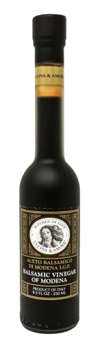 Cucina & Amore Balsamic Vinegar Of Modena | High Density, Authentic Italian IGP, Food Glaze, Reduction, Salad Dressing, Cooking, Baking, 8.5 Fl Oz