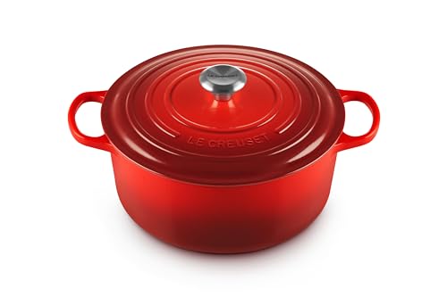 Le Creuset Enameled Cast Iron Round Dutch Oven, 7.25 qt., Cerise