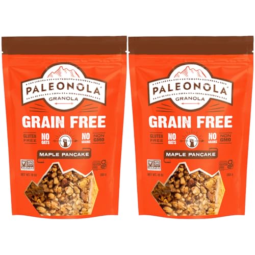 Paleonola – Grain Free Granola – Non-GMO, Grain, Soy, Gluten, Dairy Free – Low Carb Protein Snack For A Healthy Breakfast, Maple Pancake, 2 Pack