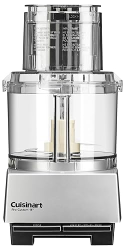 Cuisinart Food Processor, Dishwasher Safe 11-Cup Food Processor with Slicing & Shredding Discs, Cuisinart Pro Custom 11 Stainless Steel Electric Chopper & Kitchen Food Processor, Chrome, DLC-8SBCYP1