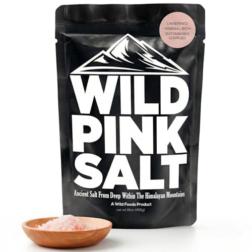 Wild Foods Pink Himalayan Salt, Fine Ground for Table and Cooking, 16 oz | 100% Real, Pure, Unrefined | Pink Himalayan Sea Salt with 80+ Minerals & Electrolytes, Small Batch, Ethically Sourced