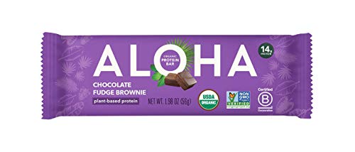 Aloha, Bar Protein Chocolate Fudge Brownie Organic Sgl, 1.98 Ounce