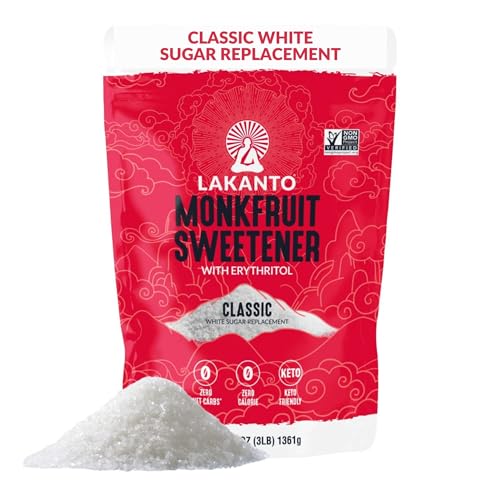 Lakanto Classic Monk Fruit Sweetener with Erythritol, 3 lb