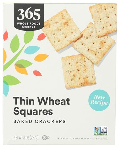 365 by Whole Foods Market, Thin Wheat Square Crackers, 8 OZ