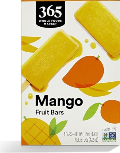 365 by Whole Foods Market, Mango Fruit Bars, 4 Fl Oz, 4 Count, (Frozen)