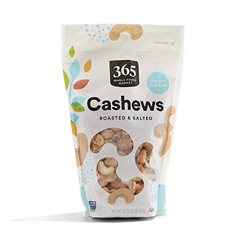 365 by Whole Foods Market, Roasted & Salted Cashews, 16 Ounce