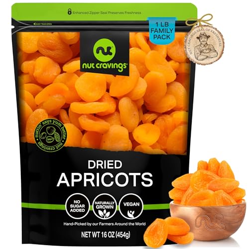 NUT CRAVINGS - Dried Turkish Apricots (16oz, 1 LB) No Sugar Added