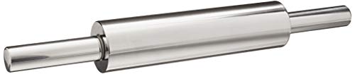 Fox Run Stainless Steel Rolling Pin With Handles, 18" x 2.6" x 2.8" Roller