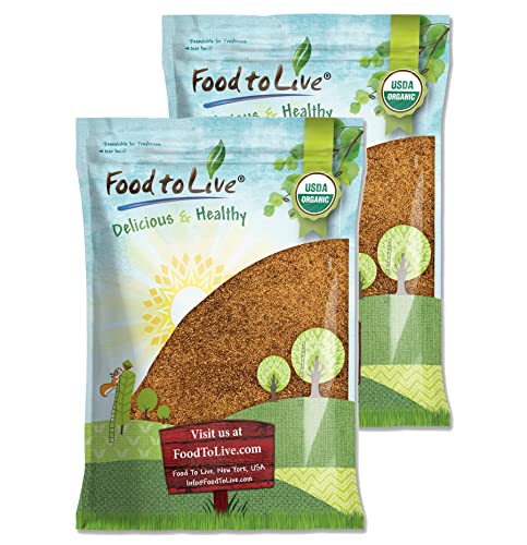 Food to Live Organic Brown Coconut Sugar, 15 Pounds – Non-GMO, Pure Palm Sugar, Kosher, Vegan, Fair Trade, Unrefined, Granulated, Low Glycemic Sweetener, Highly Nutritious, Perfect for Baking, Bulk