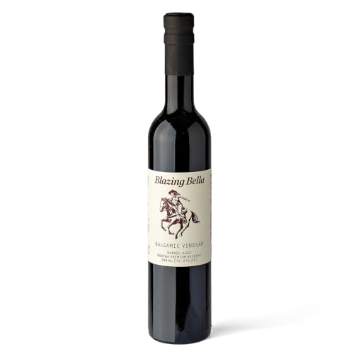 Blazing Bella Barrel Aged Balsamic Vinegar of Modena, Italy – Thick, Rich & Naturally Sweet – Premium Traditional Italian Balsamic for Everyday Use – 16.9 fl oz (500ml)