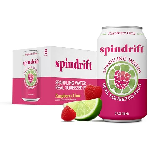 Spindrift, Sparkling Water, Raspberry, 12 oz (pack of 8)
