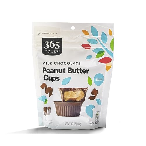 365 by Whole Foods Market, Mini Milk Chocolate Peanut Butter Cups, 4.7 Ounce
