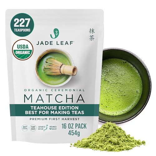 Jade Leaf Ceremonial Grade Matcha Powder, 454g / 16oz Bulk Pouch