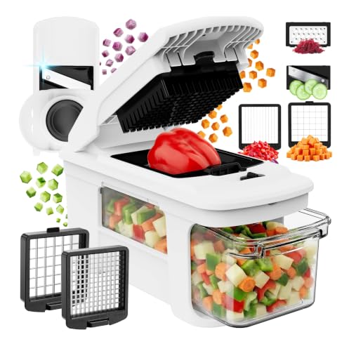 Fullstar Pro XL Vegetable Chopper & Mandoline Slicer w Pull-Out Catch Tray