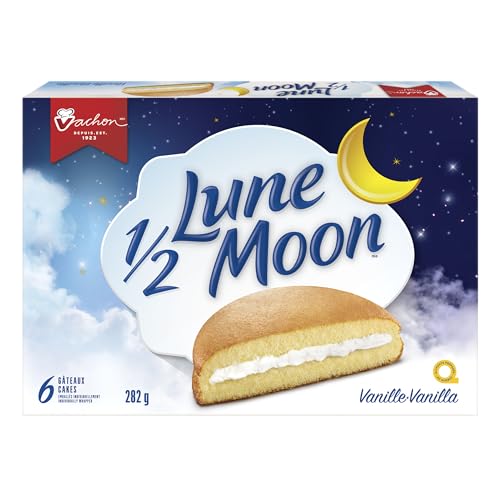 VACHON Half Moon, Fluffy Vanilla Cakes, 282g/9.9oz., 6 Cakes