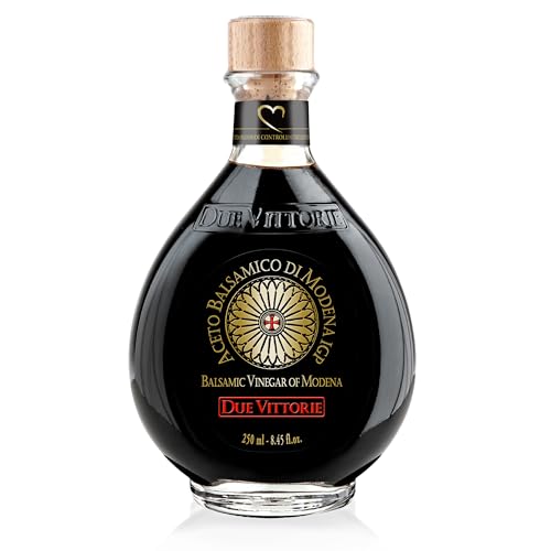 Due Vittorie Oro Gold, Barrel Aged Balsamic Vinegar of Modena IGP, All-Natural, Extra Dense Premium Vinegar Aceto Balsamico di Modena IGP Italy - 8.45 Fl Oz / 250ml