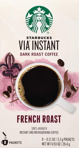 Starbucks VIA Instant French Roast Dark Roast Coffee (Pack of 4)