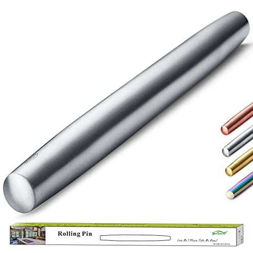 Stainless Steel Rolling Pin, Matte Finish 16.7 Inches, Berglander Rolling Pin For Baking Pizza Dough, Pie, Cookie, Essential Kitchen Utensil Gift Ideas For Bakers.