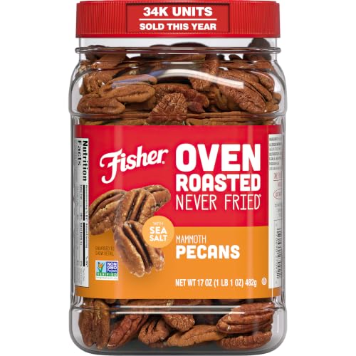 Fisher Oven Roasted Never Fried Mammoth Pecans, 17 Ounces