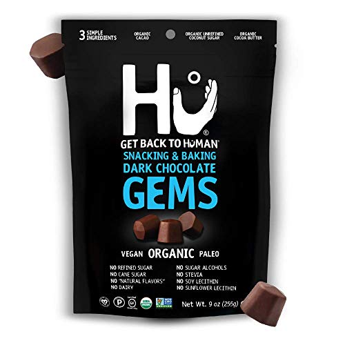 Hu Gems|Organic Dark Chocolate Baking & Snacking, 9 Oz (Pack Of 6)
