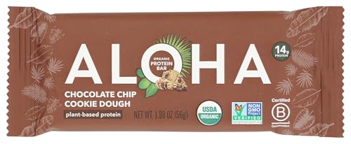 Aloha, Protein Bar Chocolate Chip Cookie Dough Organic, 1.98 Ounce
