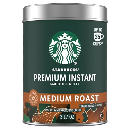 Starbucks Premium Instant Coffee Medium Roast, 3.17 oz Tin
