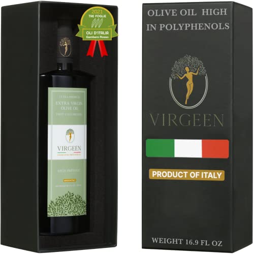 N°1 Drinking Extra Virgin Olive Oil - Italian Olive Oil from Italy 2026 Gold Awards Winner - 522 High Polyphenols evoo - 100% Unrefined and Cold pressed evoo for Drinking and Finishing Use