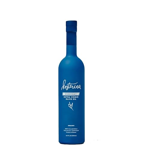Kosterina - Everyday Organic Extra Virgin Olive Oil, High Heat Cooking Greek EVOO, Made from 100% Pure Early Harvest Koroneiki Olives, Natural Superfood, Polyphenol Rich, High Antioxidants (16.9 oz)