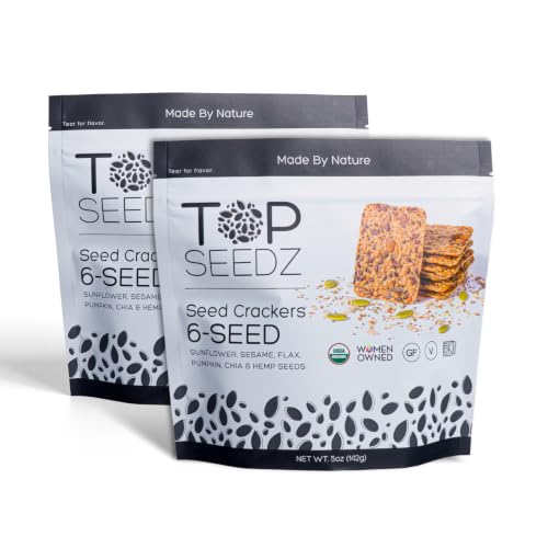 Top Seedz Organic 6-Seed Crackers, 5 oz, 2 Pack