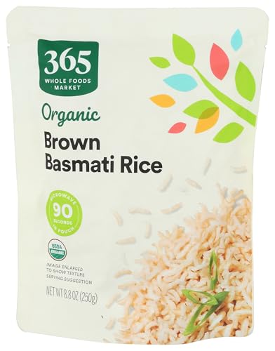 365 by Whole Foods Market, Organic Brown Basmati Rice, 90-Second Microwave in Pouch, 8.8 Ounce