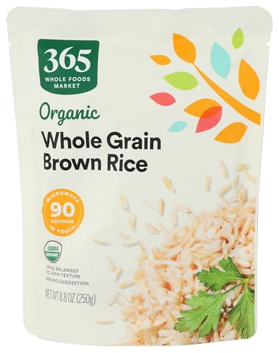 365 by Whole Foods Market, Organic Whole Grain Brown Rice, 90-Second Microwave in Pouch, 8.8 Ounce