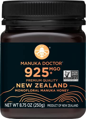 Manuka Doctor - Raw Manuka Honey MGO 925+ Monofloral, 100% Pure New Zealand Honey. Certified. Guaranteed. Raw. Non-GMO (8.75 oz)