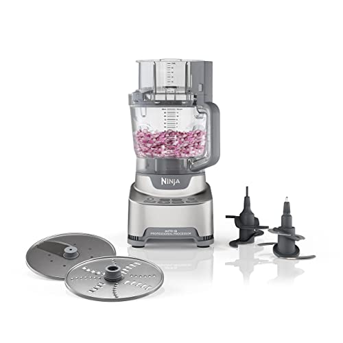 Ninja Professional XL Food Processor, 1200PW, 12-Cup, NF701 | 4 Auto-iQ programs chop, slice, shred, puree & mix dough. XL feed chute, reversible shredding disc. Dishwasher safe.