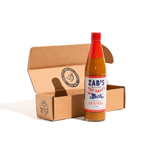 Zab's Original Recipe Craft Hot Sauce (6oz, 1 Pack), Naturally Sweet Heat & Signature Slow Burn from Datil Peppers, Gluten-Free, Vegan, Perfect for Pizza, Wings, BBQ, & More