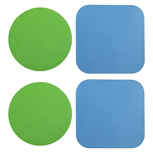 LUTER 4pcs Jar Opener, Rubber, Multi-function Silicone Bottle Opener for Seniors with Weak Hands Lid Cap Gripper Pads Kitchen Coasters Gadgets(Light Blue, Green)