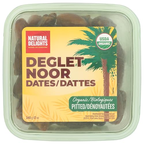 Natural Delights Organic Pitted Deglet Noor Dates, 12 OZ