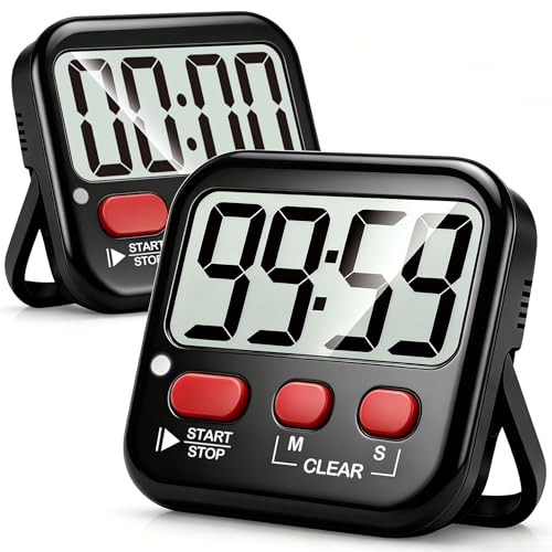 Antonki 2 Pack Digital Timer for Kids Classroom Kitchen Timers for Cooking