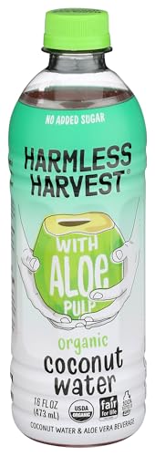 HARMLESS HARVEST Organic Coconut Water with Aloe, 16 FZ